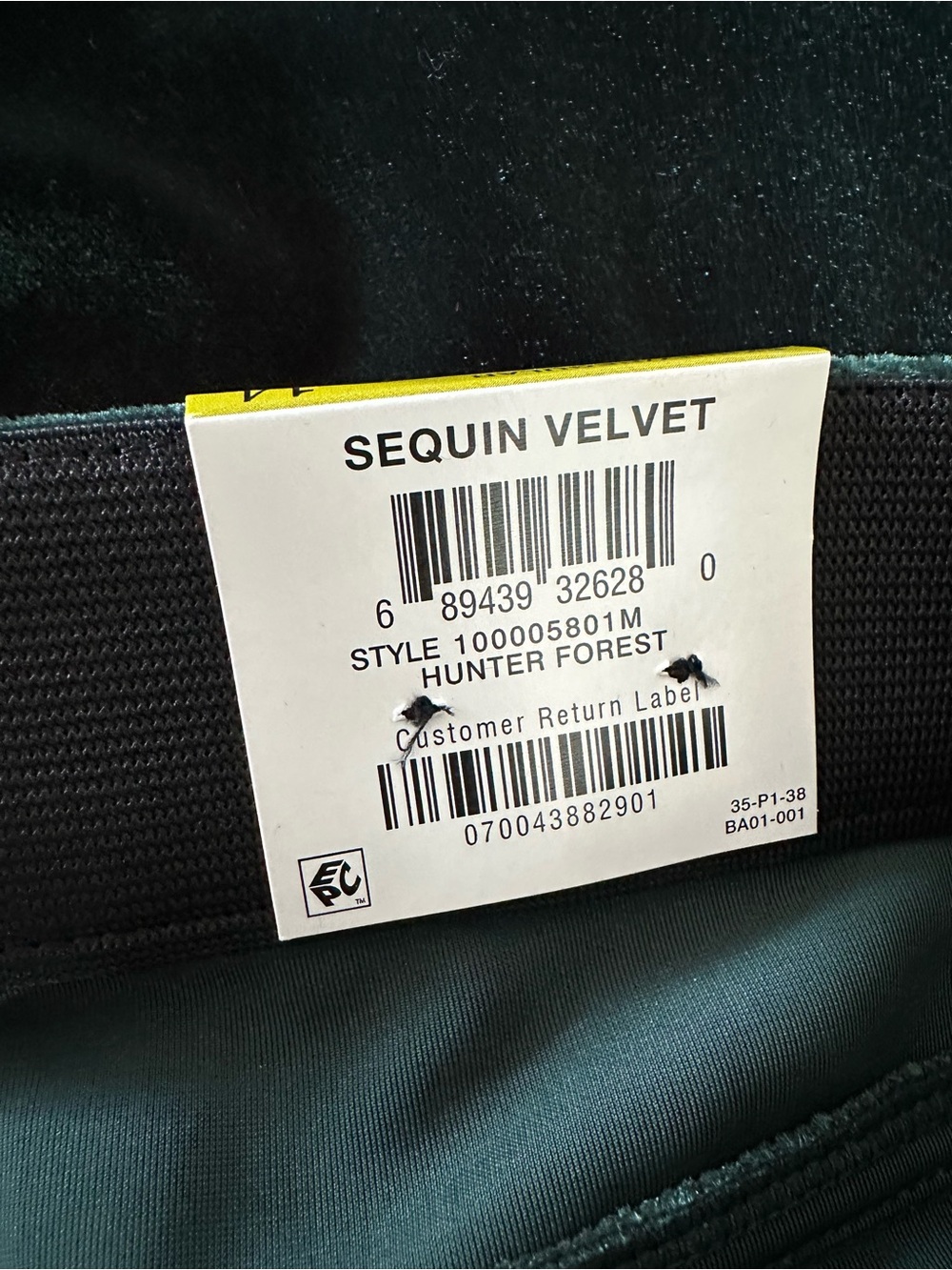 INC International Concepts Hunter Green Velvet Skinny Pants Size 14 NWT - Picture 6 of 7